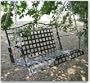 Iron Outdoor Patio or Porch Bench Swing - Marble Grey