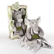 Ekko the Elephant Little Expeditions Plush Rattle Lovie with Crinkle Leaf