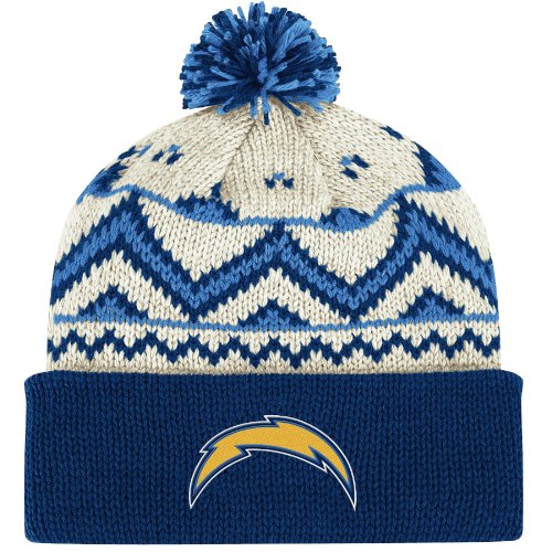 NFL Men's End Zone Cuffed Pom Knit Hat - KD80Z (San Diego Chargers, One Size Fits All)
