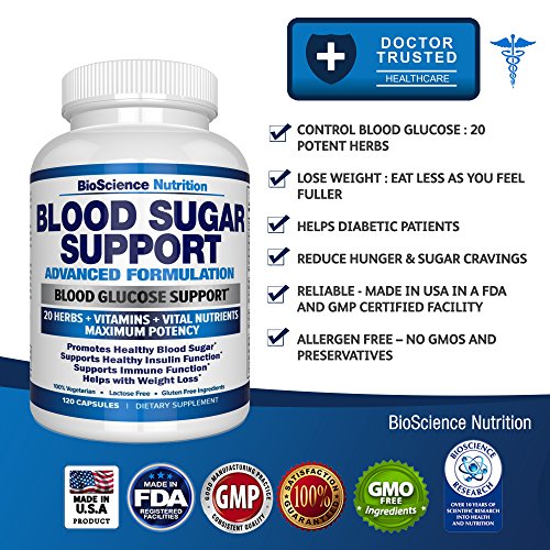 Blood Sugar Support Supplement Control Blood Glucose & Weight Loss