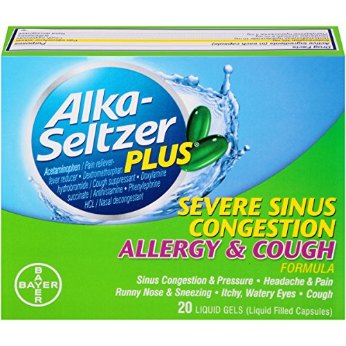 AlkaSeltzer Plus Severe Sinus Congestion Allergy and Cough Liquid Gels
