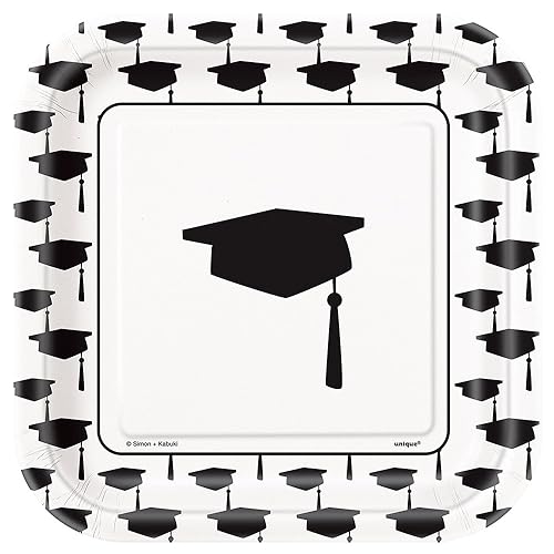 Unique 10 Count Classic Grad Square Plates 7-Inch