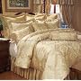 9Pcs Full Gold Imperial Comforter Set Bed in a Bag