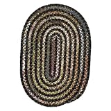10' Round Braided Cotton Ebony Area Rug