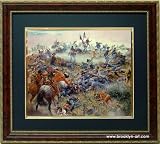 Custer's Last Stand By Mort Kustler Framed & Matted