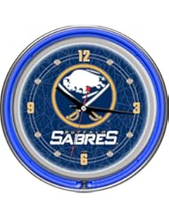 NHL Buffalo Sabres Neon Clock - 14 inch Diameter