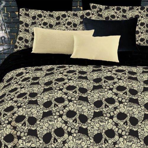 FLOWER SKULLS COMFORTER SET (Please see item detail in description)