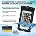 H2NO Universal Waterproof Cell Phone Carrying Case for All Apple iPhones Including The 6 Plus, Samsung Galaxy & Other Similar Sized Devices - Great Stocking Stuffers - IPX8 Certified to 100 Feet