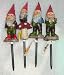 4 Garden Gnome Stakes Travelocity Gnome on a Mushroom