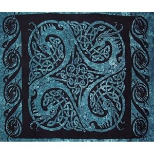 Celtic Dragon Tapestry-Coverlet-Wall Decor-Bedspread