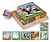 Melissa & Doug Farm Wooden Cube Puzzle With Storage Tray - 6 Puzzles in 1 (16 pcs)