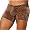Male Power: Pouch Short- Small (Brown/Leopard)