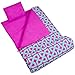 Wildkin Kids Sleeping Bags for Boys and Girls, Measures 66 x 30 x 1.5 Inches, Cotton Blend Materials Sleeping Bag for Kids, Ideal Size for Parties, Camping and Overnight Travel, BPA-Free (Trellis)