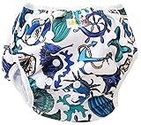 ベビーの水遊びにスイムパンツ　★赤ちゃんの水あそびに！洗って使えるので紙パンツよりとっても経済的でかわいいので大人気 (Green Marine)