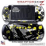 Abstract 02 Yellow WraptorSkinz Skin and Screen Protector Kit fits Sony PSP ....
