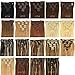 Clip in Remy Extensions 100% Real Human Hair Extension 2/613# darkest brown mix blonde 18inches 70g