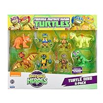 Teenage Mutant Ninja Turtles TMNT Half Shell Heroes Turtle Dino Action Figure 8-Pack
