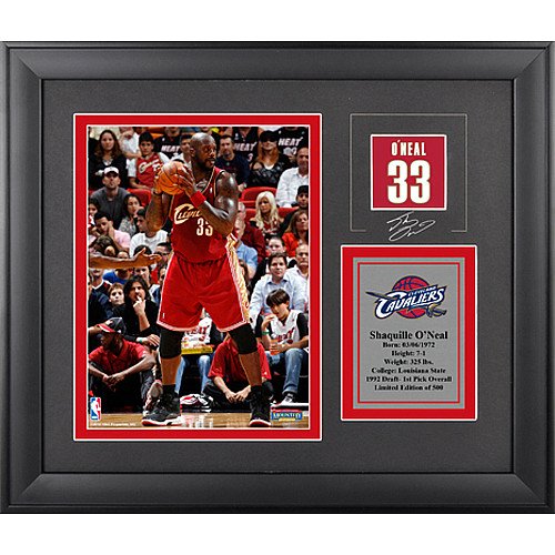 Mounted Memories Cleveland Cavaliers Shaquille O'neal Signature Series Framed Photo