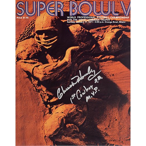 Steiner Sports Chuck Howley Super Bowl V Program Cover Autographed 8-by-10-Inch Photograph with 