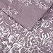Amazon Brand – Pinzon Lightweight Cotton Flannel Duvet Cover - Full/Queen, Floral Lavender