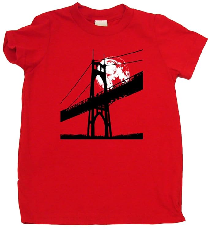 Amazon.com: St. John's Bridge, Portland, Oregon on Short Sleeve ...