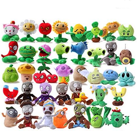 Ilucky Anime Plants Vs Zombies Plush Toy Baby Kid Child Birthday Happy Gift Pillow (38 pieces)