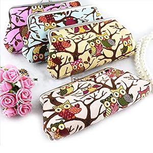 Moxeay Fashion Ladies' Cute Mini Owl Small Hasp Coin Purse Wallet Clutch Bag