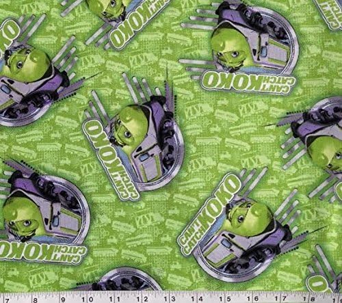 1/2 Yard - Chuggington Train Station"Can't Catch Koko" on Green Cotton Fabric - Officially Licensed (Great for Quilting, Sewing, Craft Projects, Throw Pillows & More) 1/2 Yard X 44" Wide