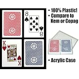 GEMACO 100% Plastic Classic Jumbo Poker 2 Deck Setup