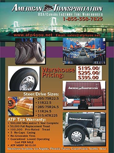 TRANSPORTATION KING (By American Transportation) Drive Tire (Pack of 4) TG519 11R/22.5(PR-16) Semi Truck Tire