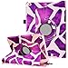 Fintie iPad mini 1/2/3 Case - 360 Degree Rotating Stand Case Cover with Auto Sleep / Wake Feature for Apple iPad mini 1 / iPad mini 2 / iPad mini 3, Giraffe Purple