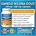 #1 Ginkgo Biloba Extract - Double Strength Ginkgo Biloba Gold, 120mg, 180 Vegetarian Capsules