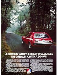 Home: 1972 Ad AMC Gremlin X 2 Door Hatchback Subcompact Car 304 CID V8 Engine Forest - Original Print Ad - Authenticated