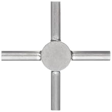 STC-06/4 Stainless Steel Hypodermic Tubing Connector , 6 Gauge, 4-Way (Pack of 10)