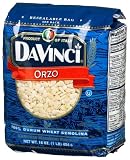 Davinci Pasta Soup Cuts, Orzo, 16 Ounce Bags (Pack of 12)