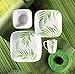 Corelle Square Round 16-Piece Dinnerware Set, Bamboo Leaf, Service for 4