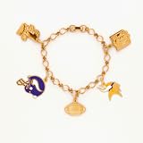 Minnesota Vikings Gold Tone NFL Charm Bracelet