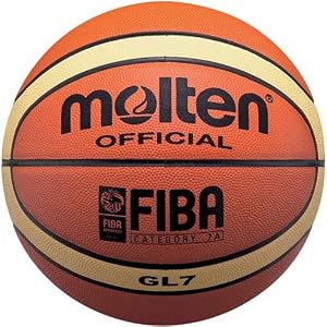Molten GL7 Official FIBA Olympic Leather Indoor 29.5 Basketball by