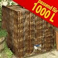 Regenwassertank Folie Cover Haube 1000l Holzoptik IBC Container