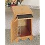 Traditional Magazine Storage Table Rack In Oak Finish