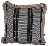 Throw Pillow 18 Inch Square Natural Stripes