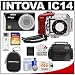 Intova IC14 Sports Digital Camera with 180' Waterproof Housing (Black) with 16GB SD Card + (2) Cases + Accessory Kit