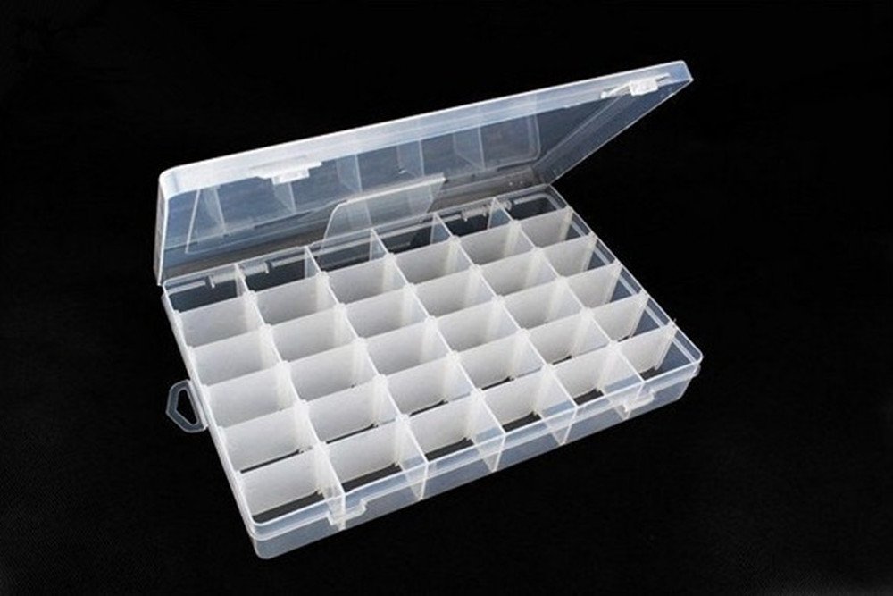 Amazon.com - VktechÂ® 36 Grid Plastic Adjustable Jewelry Organizer ...