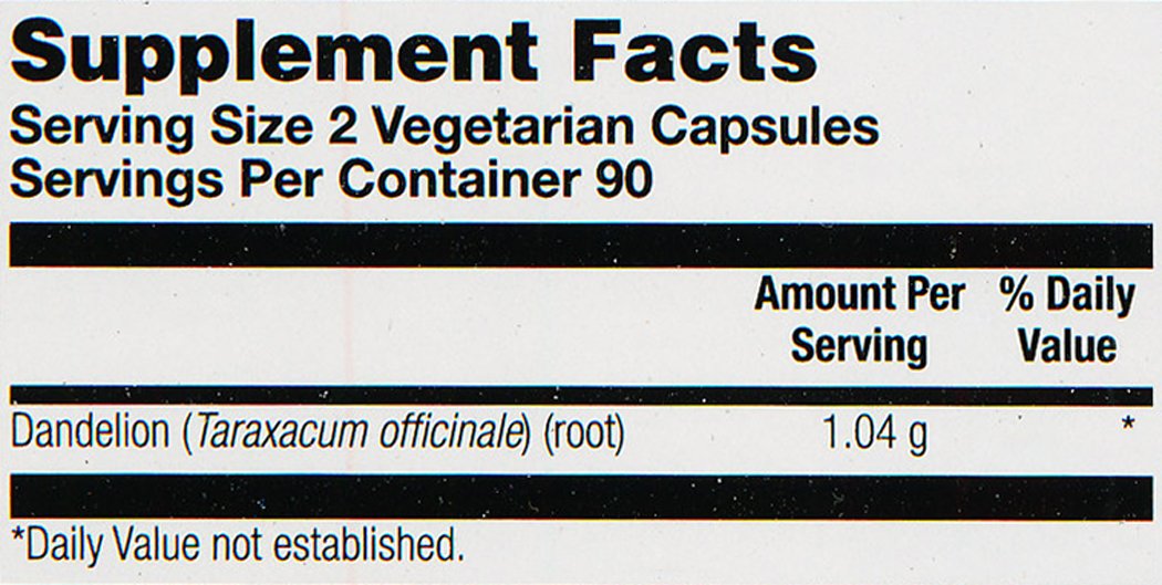 Amazon.com: Solaray Dandelion Root Capsules, 520 mg, 180 Count ... Amazon.com: Solaray Dandelion Root Capsules, 520 mg, 180 Count ...