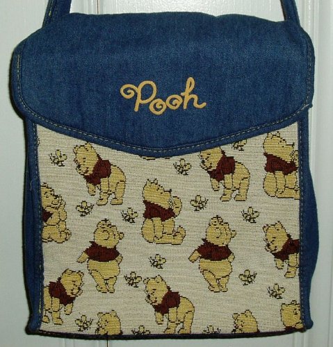 Disney Winnie the Pooh Denim Insulated Thermal Purse Handbag Tote Bag Cooler
