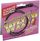 Star Power Loud Crack Genuine Leather Bullwhip Black 6'