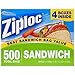 Ziploc Sandwich Bags - 4/125 ct. Bags (500 Total)