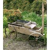 Large Buckboard Wagon (Antique Gray) (13.5H x 32W x 17D)