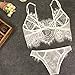 Bolayu Sexy Women Lingerie Lace Babydoll Underwear Nightwear Sleepwear G-string Dress (S, White)