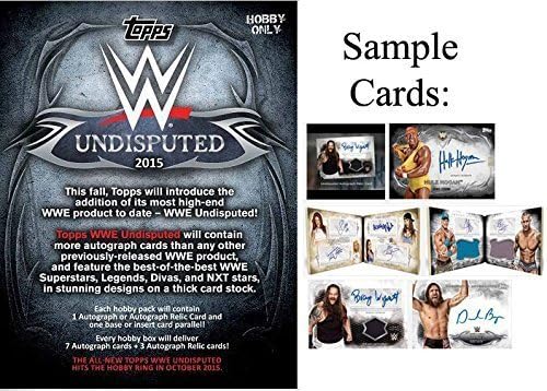 2015 Topps WWE 2015 Undisputed Trading Cards HOBBY Box - 10 packs / 5 cards !10 AUTOS!! by Topps WWE